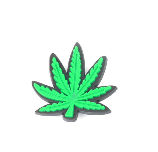 Green Hemp Leaf Series Croc Charm