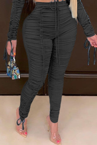 Draped Pencil Pants