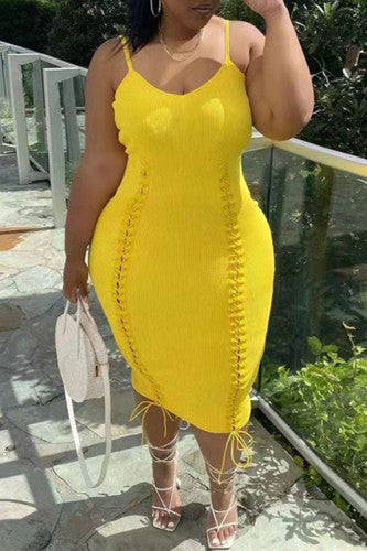 Stitched Backless Dress